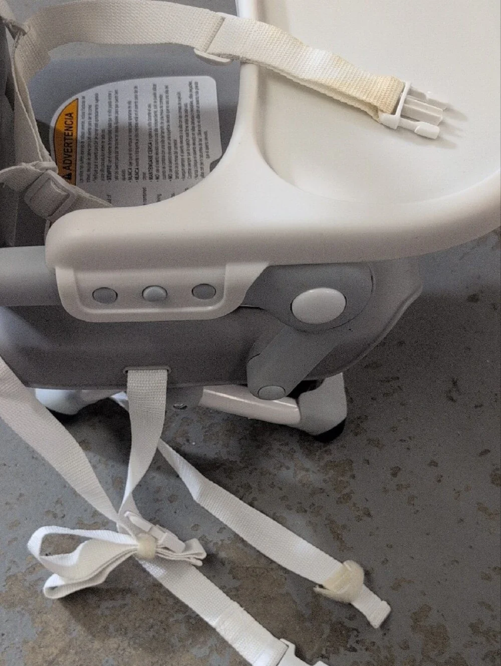 Chicco Gray & White Baby Booster Seat with Removable Tray
